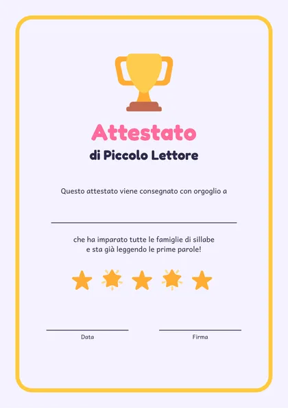 Bonus attestato
